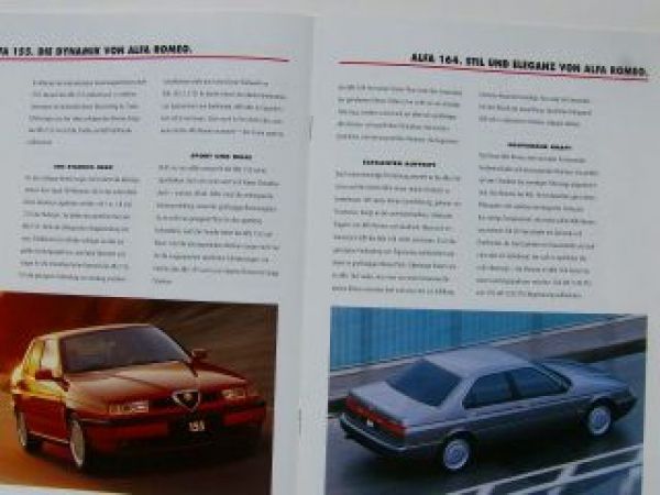 Alfa Romeo Gesamtprogramm Prospekt 1996 NEU