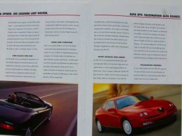 Alfa Romeo Gesamtprogramm Prospekt 1996 NEU
