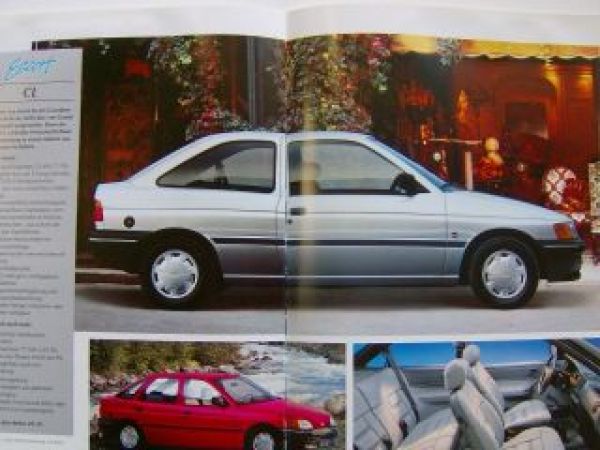 Ford Escort Prospekt 11/1990 +Ghia +Cabrio