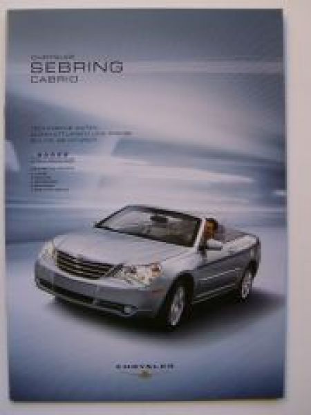 Chrysler Sebring Cabrio Prospekt 5/2007 +Preise+Infokarte