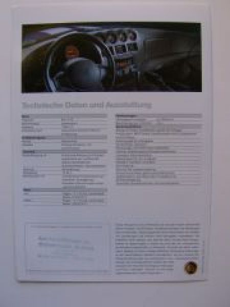 Chrysler Viper GTS Prospekt 10/1996 Rarität NEU