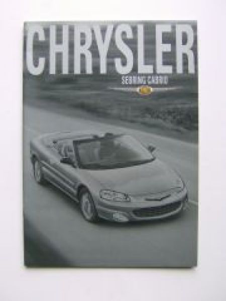 Chrysler Sebring Cabrio Prospekt +Preisliste 2/2001 NEU