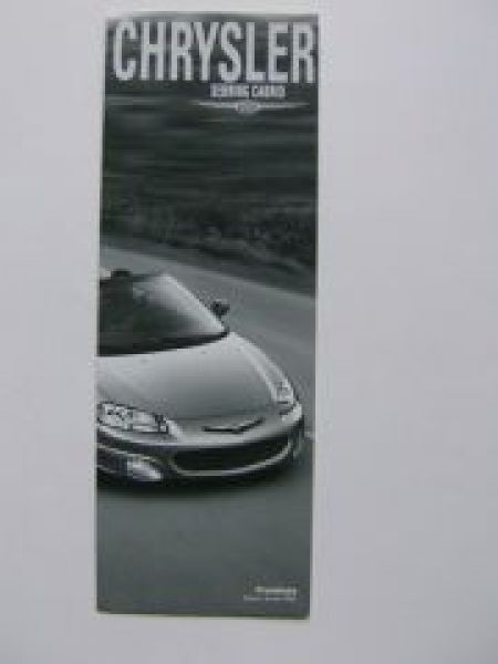 Chrysler Sebring Cabrio Prospekt +Preisliste 2/2001 NEU