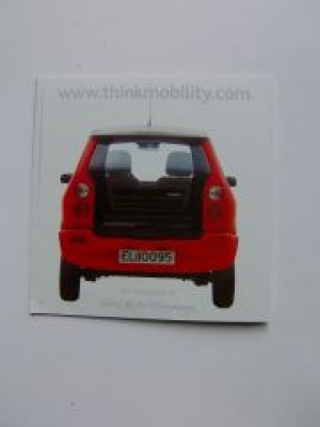 Think City Ford Prospekt 9/2001 Rarität NEU