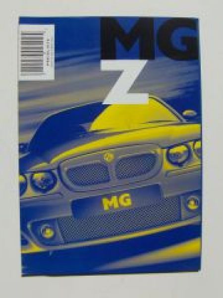 MG Z Preisliste 3/2002 NEU ZR ZS ZT ZT-T