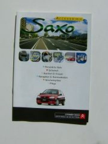 Citroen Saxo Accessoirie Prospekt 4/2000 NEU