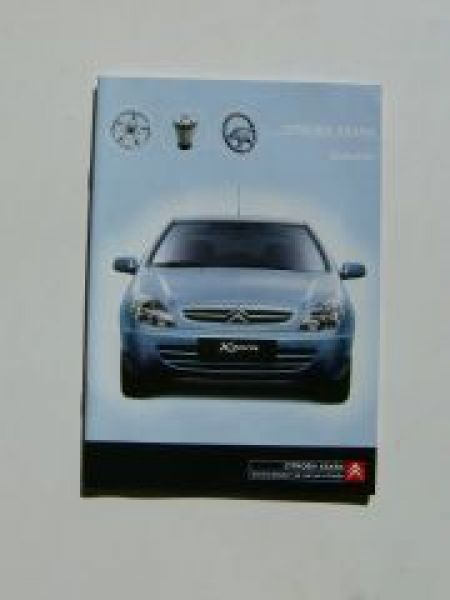Citroen Xsara Zubehör Prospekt 11/2000 NEU