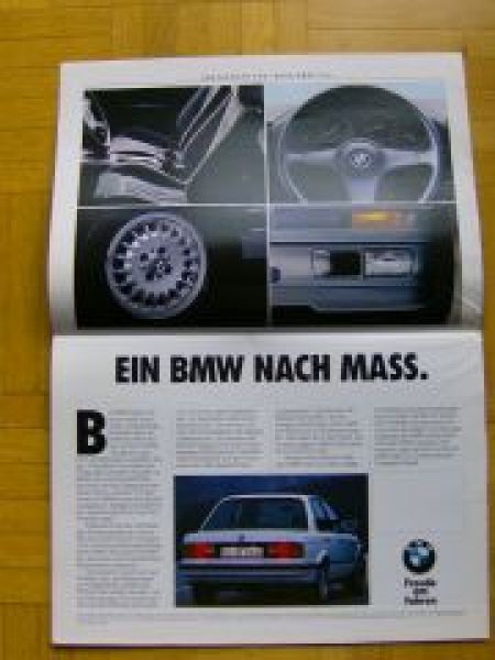 BMW 3er Prospekt 316i M40 E30 Prospekt 1988 A3 Format