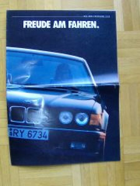 BMW Freude am Fahren Programm M3 E30 Z1 E32 E34 E24 1988