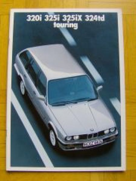 BMW 3er Reihe E30 Touring 320i-325i/ix-324td Prospekt 1988