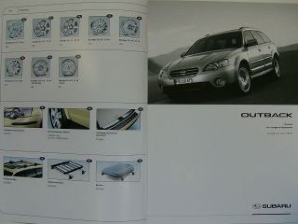 Subaru Outback Zubehör Prospekt 6/2004 NEU