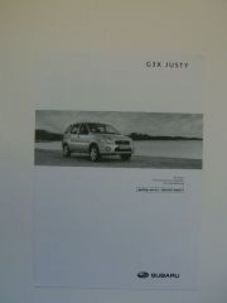 Subaru G3X Justy Preisliste 1/2007 NEU