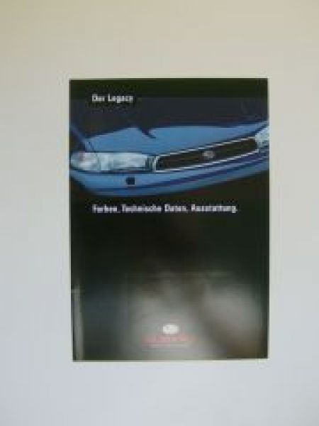 Subaru Legacy Farben,Techn.Daten,Ausstattung 9/1996 NEU