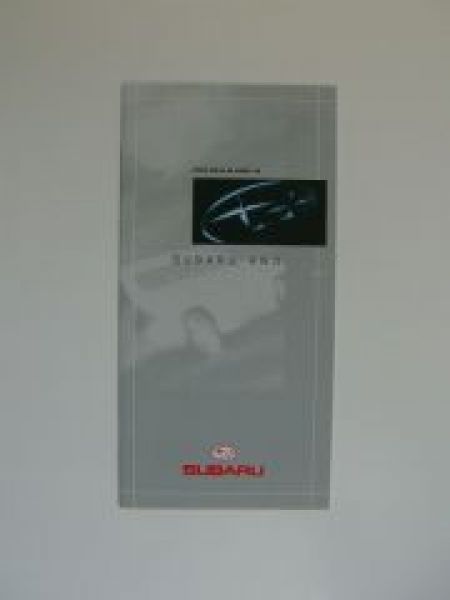 Subaru AWD Preisliste alle Modelle 1/1999 NEU