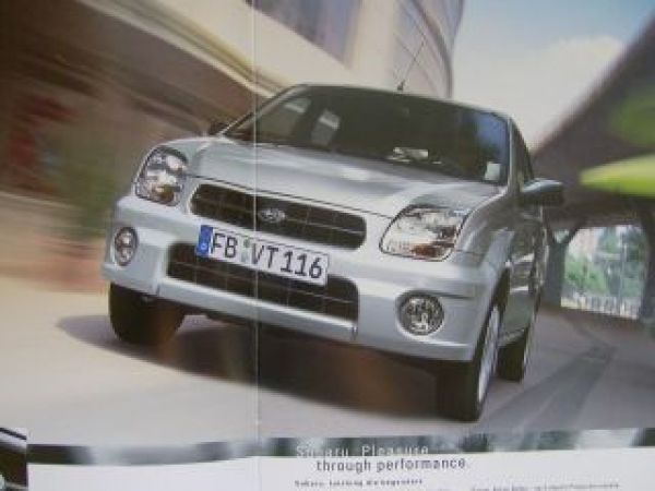 Subaru G3X Justy Prospekt 9/2003 +Preisliste 1/2004 NEU