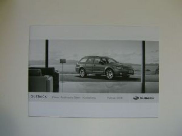 Subaru Preisliste Outback 9/2007 NEU
