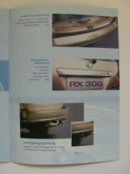 Lexus RX300 Zubehör Prospekt 12/2000 NEU