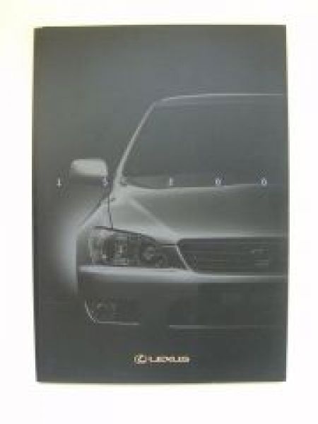 Lexus IS200 Prospekt 5/1999 A4 Format NEU