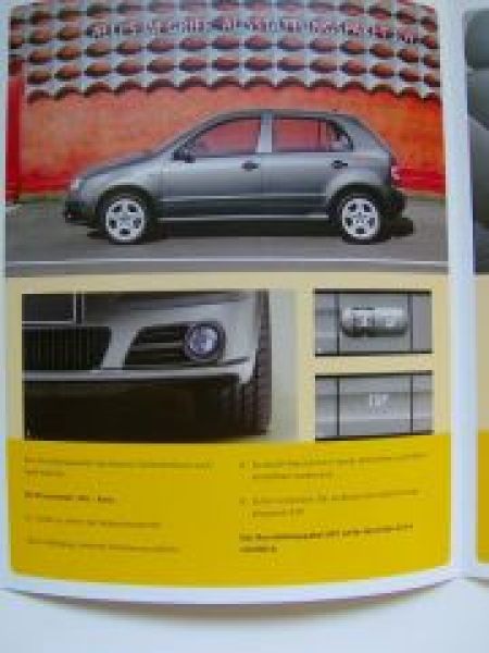 Skoda Fabia Ausstattungspakete Prospekt 2/2005 NEU