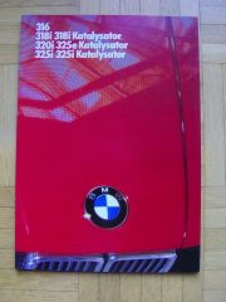 BMW 316-318i+Katalysator-320i 325eKat-325i+Kat Prospekt 1986
