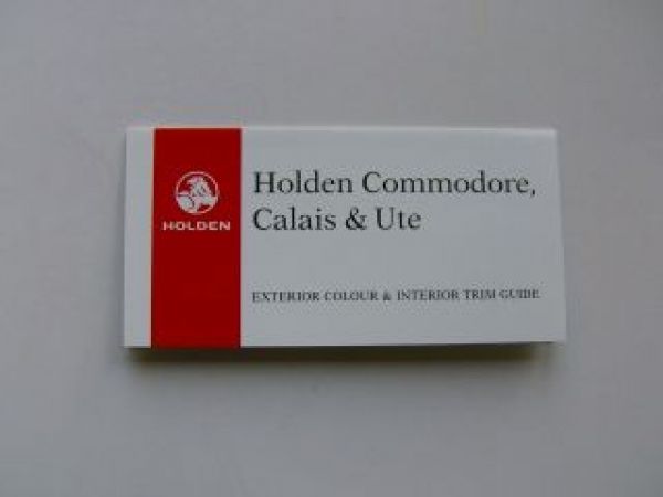 Holden Commodore Calais&Ute Colour & Intereior Trim Guide 2/1999