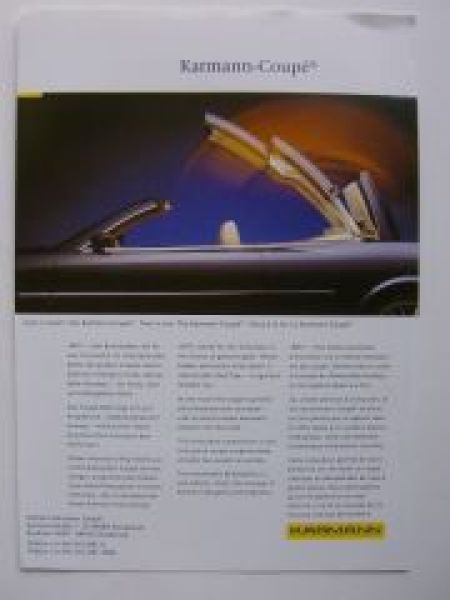 Karmann Coupe Studie Prospekt