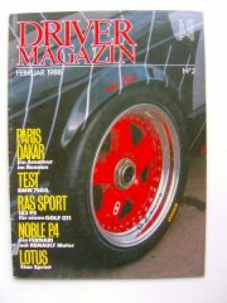 Driver Magazin 2/1988 750iL E32 RAS Sport VW Golf2