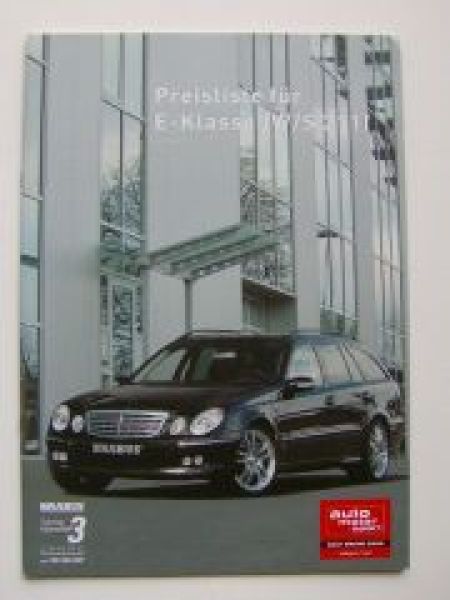 Brabus Mercedes-Benz E-Klasse W/S211 Prospekt 7/2006+Preise