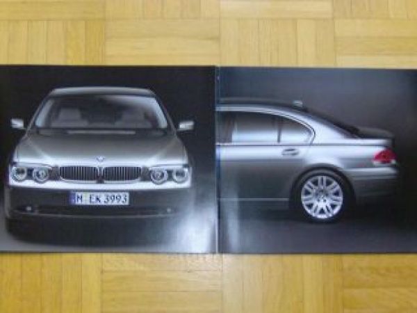 BMW 7er Limousine E65 735i 745i Prospekt September 2001