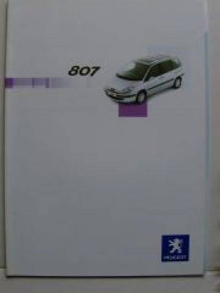 Peugeot 807 Prospekt 5/2003 NEU