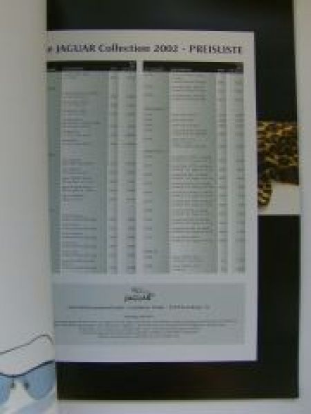 Jaguar Collection Prospekt 2002 +Preisliste