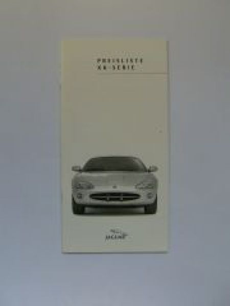 Jaguar XK Serie Preisliste September 1999 NEU