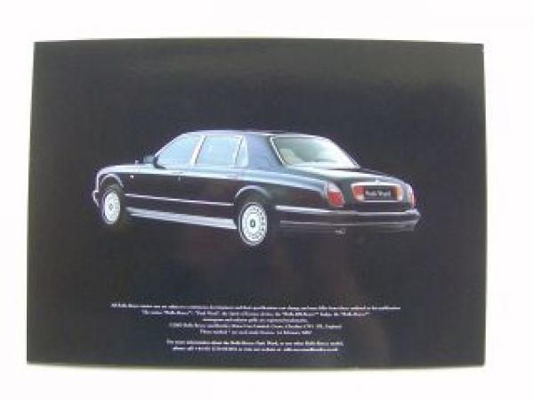 Rolls Royce Park Ward UK Englisch Prospekt 2/2000 NEU