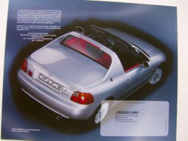 Honda CRX Del Sol Prospekt August 1996 NEU