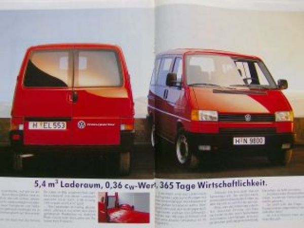 VW T4 Prospekt Generationswechsel September 1990