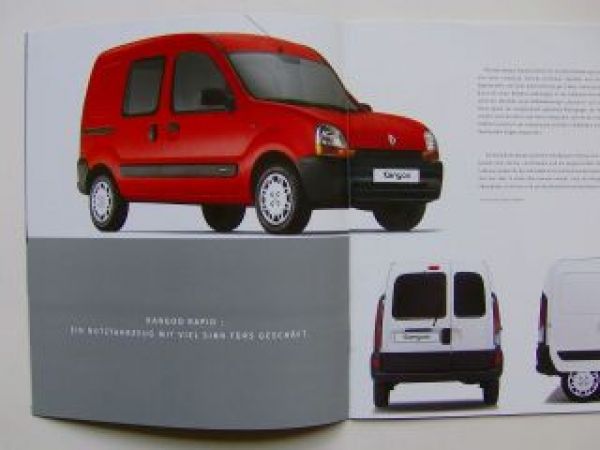 Renault Kangoo Rapid Prospekt September 2001 NEU