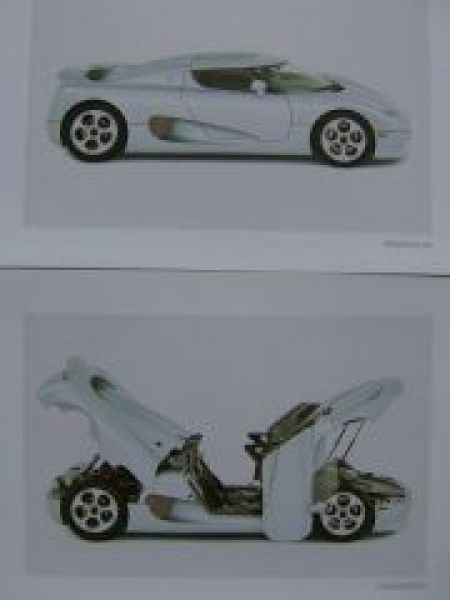 Koenigsegg  CC V8S Schweden Prospekt Englisch Blätter NEU