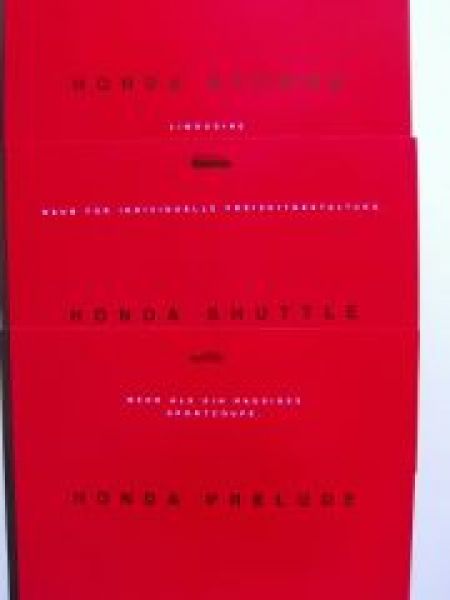 Honda Das Autmobile Erlebnis Mappe Prospekt 1/1995 NEU