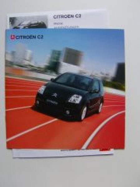 Citroen C2 Prospekt September 2007 +Preise 1/2008