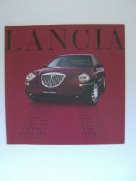 Lancia Thesis Prospekt September 2001 Großformat