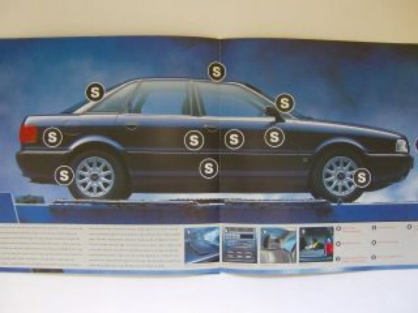 Audi 80, 100 C4 Großformat Prospekt 1/1993 NEU