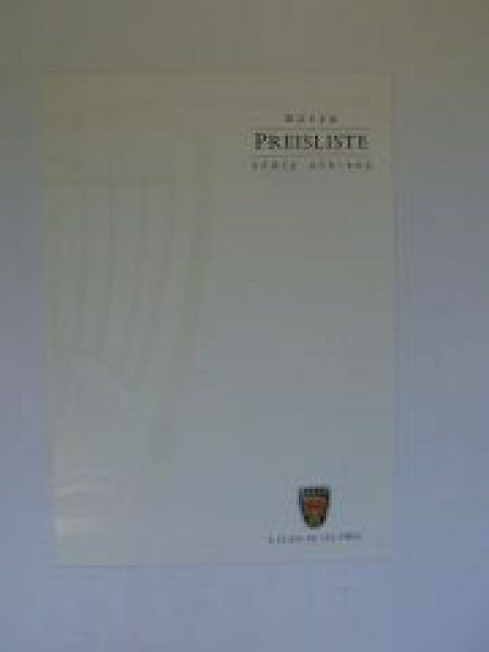 Rover Preisliste Serie 200/400 September 1999 NEU