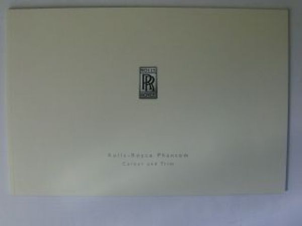 Rolls-Royce Phantom Colour & Trim Farbliste UK England 9/2004