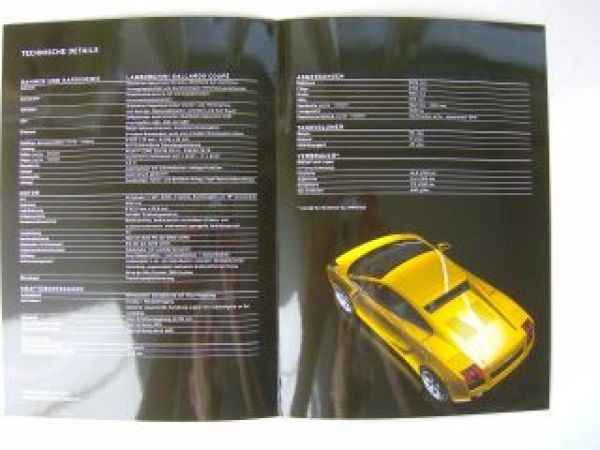 Lamborghini Gallardo Coupe Flyer Prospekt Hochglanz NEU ca. A5 F