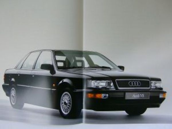 Audi V8 Prospektmappe 1990 +Preisliste+Farben/Polster