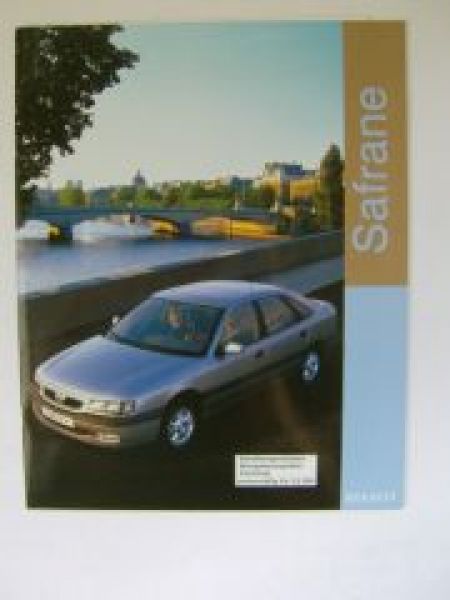 Renault Safrane Prospekt November 1998 +Preise +Carminat