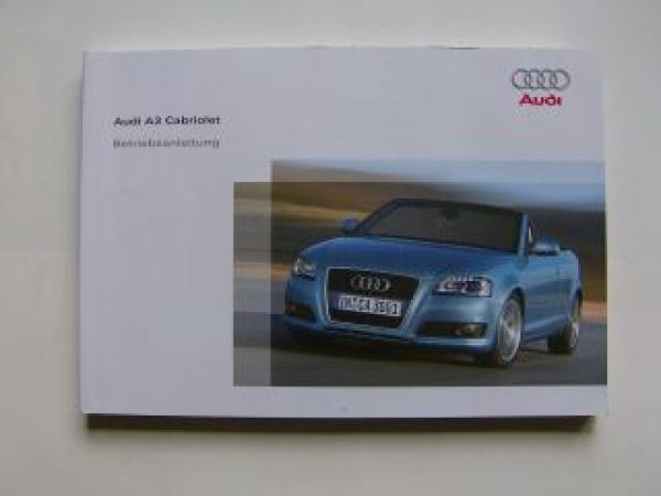 Audi Betriebsanleitung A3 Cabriolet 3/2008 NEU