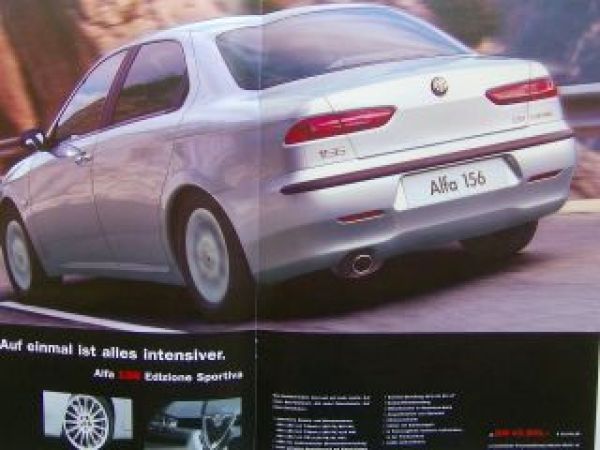 Alfa Romeo Herzklopfen A3 Format Prospekt 147,Sportwagon, 156