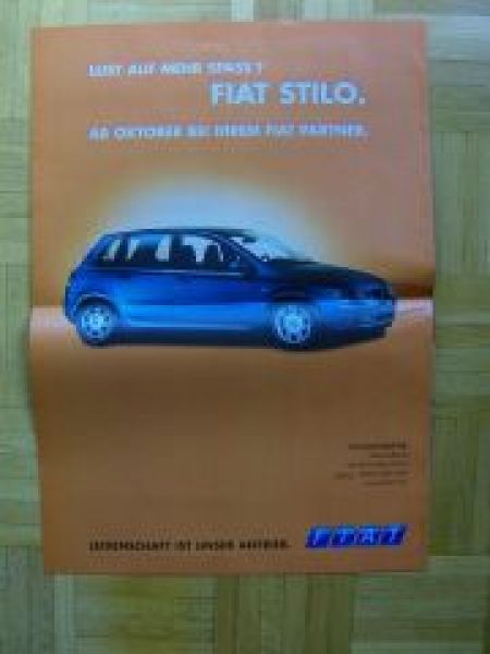 Fiat Stilo Prospekt Großformat im Spiegel der Presse NEU Typ192
