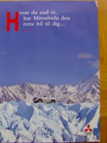 Mitsubishi Motors Dänemark A3 Format Prospekt Pajero, Carisma